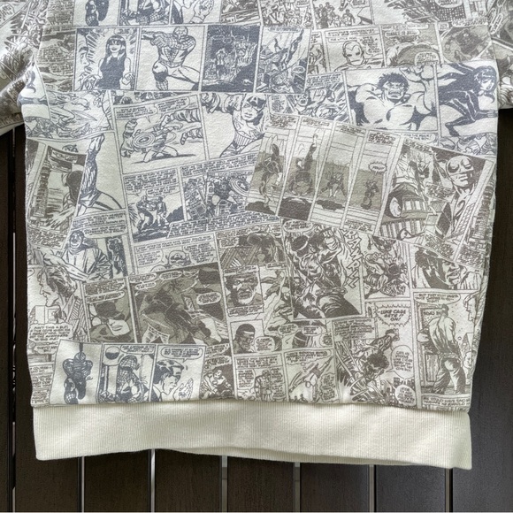 MARVEL MARVEL COMICS COMIC STRIP HOODED HOODIE SWEATSHIRT!! - Picture 8 of 11